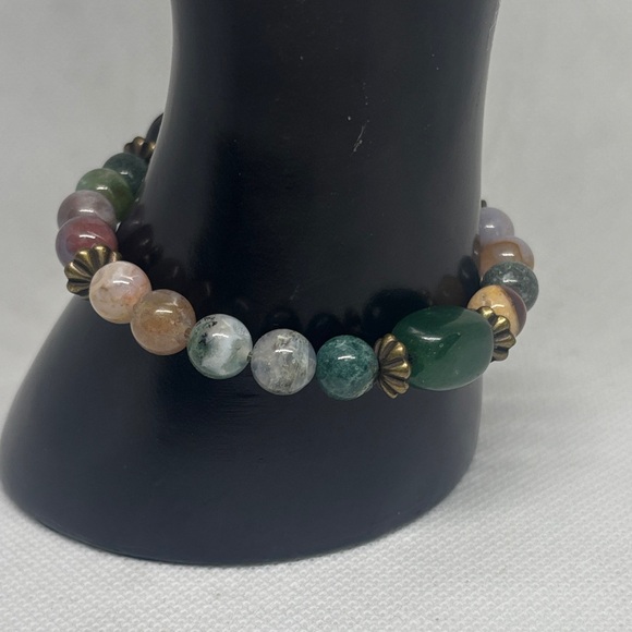Handmade Jewelry - India Agate Stretch Bracelet